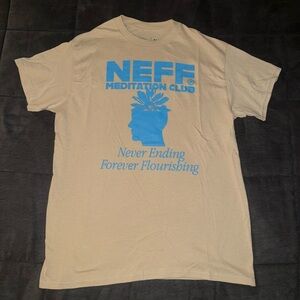 Neff Beige and Blue Meditation 🧘 Club Tee
